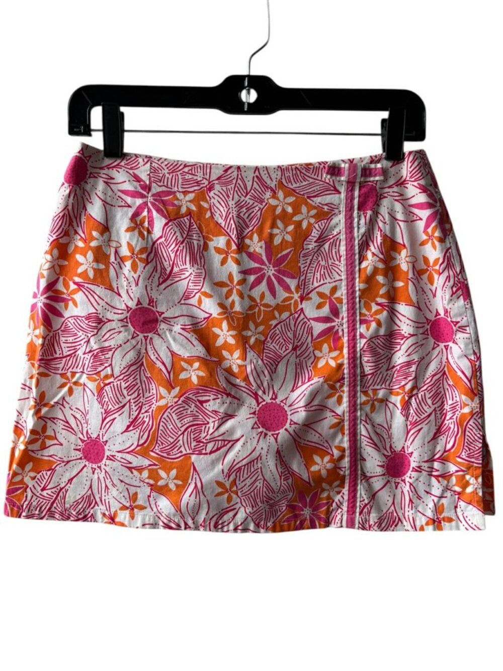 Size 4 Lilly Pulitzer Printed Skort Summer Floral Pink Orange Summer